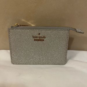 Silver Glitter Kate Spade Wallet/Key Holder